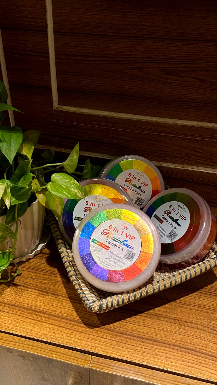 রেইনবো গ্লো ৬ ইন ১ ফেশিয়াল কিট কম্বো অফার (২টা)