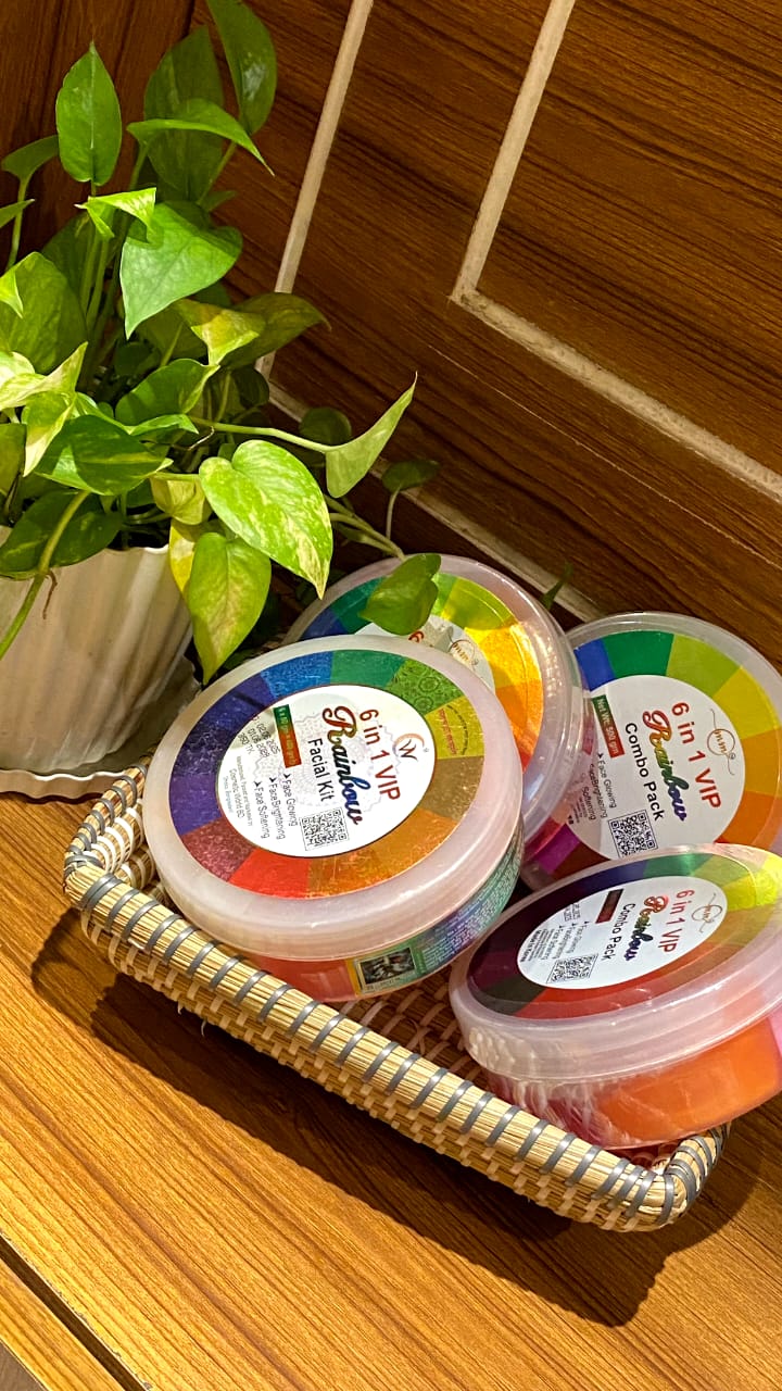 রেইনবো গ্লো ৬ ইন ১ ফেশিয়াল কিট সিঙ্গেল প্যাক